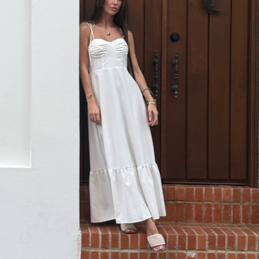 White Strappy Maxi Dress